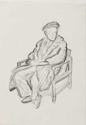 Чернецов Владимир Семенович. Сидящий в кресле. Художник В.Н. Вакидин